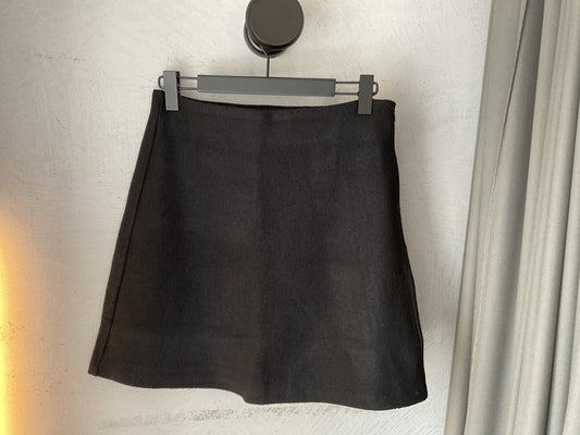 Selected SLFWOON Short Wool Skirt Black