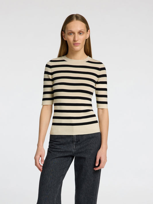 Selected Mali Strick Top birch/black