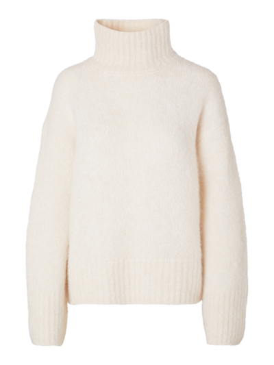 Selected SLFGabella LS Knit High Neck NOOS Birch