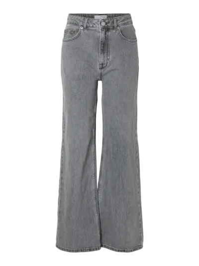 Selected SLFALICE Wide long Jeans light grey