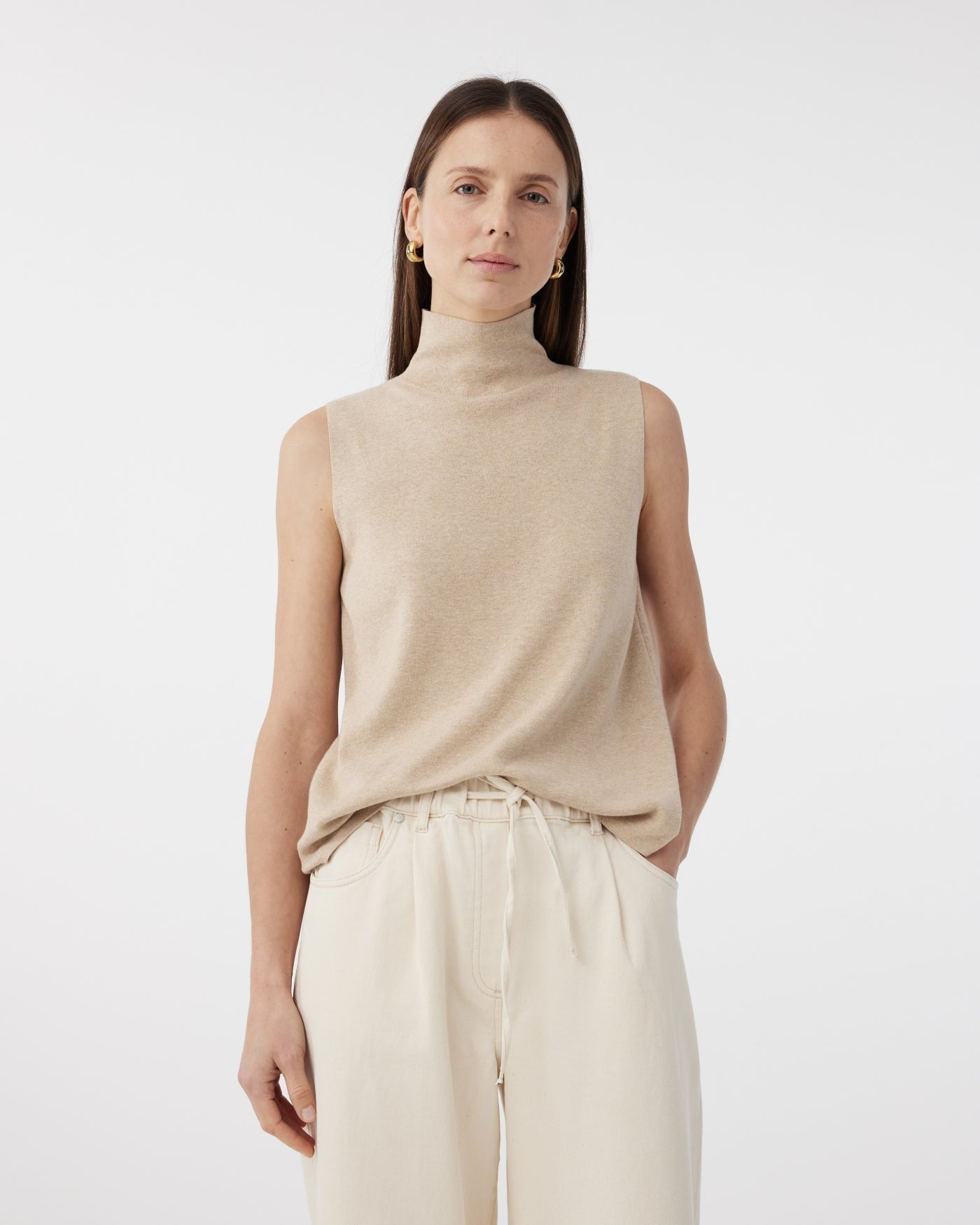 Knit-ted Strick Top Mori Sand